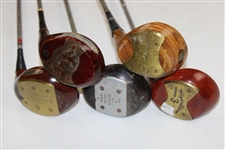 Five (5) Classic 3-Woods - Leo Diegel, Jack Nicklaus, Lady Burke & others 