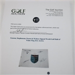 Goosen, Stephenson, Payne & Walters Signed World Golf Hall of Fame Flag JSA ALOA