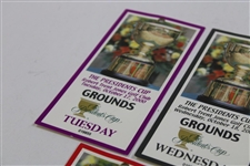 Five (5) Different Tickets From 2000 Presidents Cup