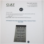 1972 Florida Citrus Open Invitational 5 Daily Admission Tickets Book #0201