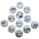 Twelve (12) Golf Stars Signed Various Logo Golf Balls JSA ALOA