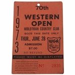 1973 Western Open at Midlothian Country Club ticket #2835 - Billy Casper Winner