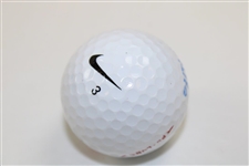 Sam Burns Signed Nike Metlife Logo Ball JSA ALOA