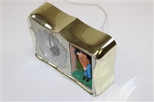 Classic Mastercrafters Golf themed Clock with Golfer & Crossed Club Face