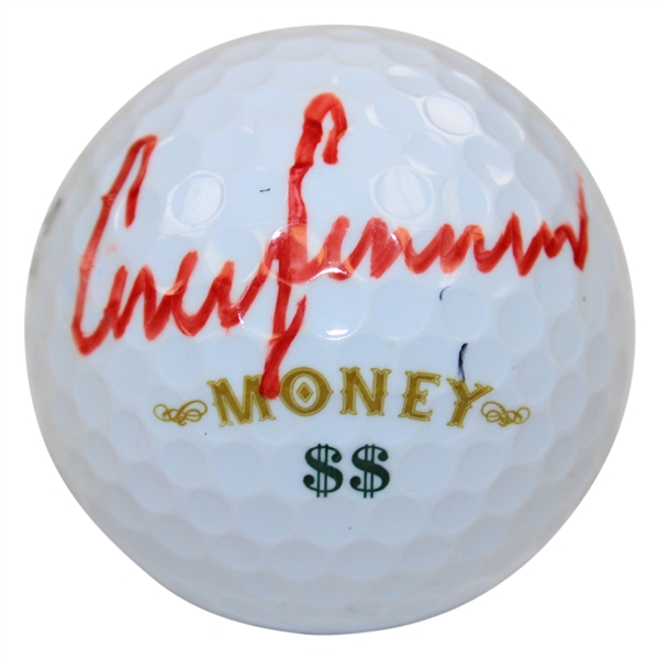 Corey Conners Signed Slazenger MONEY Logo Golf Ball JSA ALOA