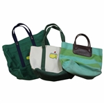 Three (3) Classic Masters Tournament Logo Carry Bags - Green/White/Blue