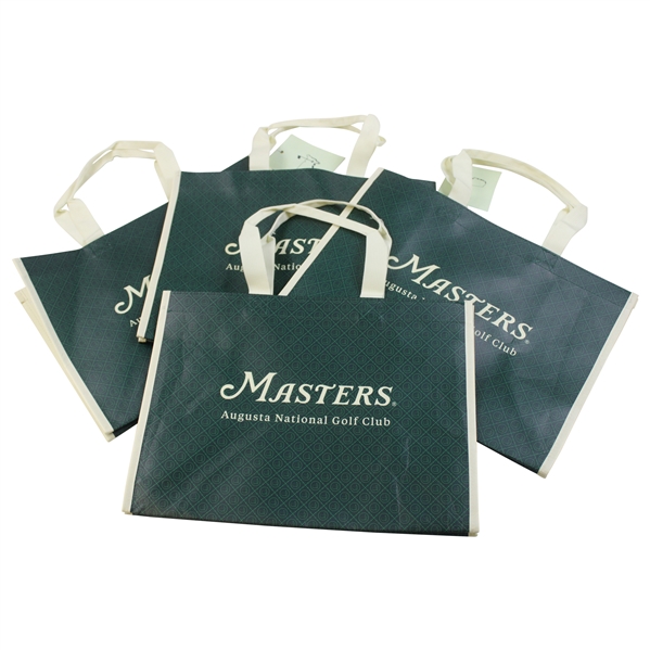 Four (4) Augusta National Golf Club Masters Tournament Shop Bags