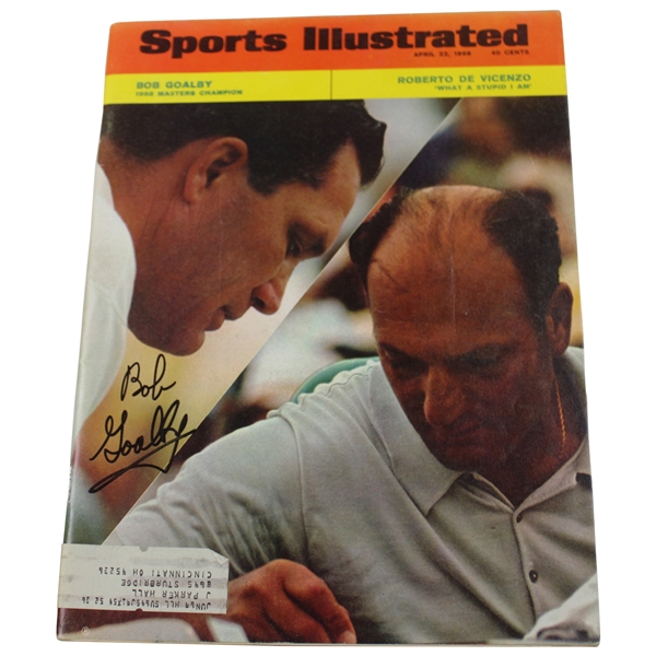Bob Goalby Signed 1968 Masters Sports Illustrated Magazine JSA ALOA