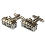 Masters Tournament Clubhouse Silver Cuff Links in Original Box - Made in Italy