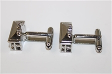 Masters Tournament Clubhouse Silver Cuff Links in Original Box - Made in Italy