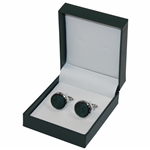 Masters Tournament Silk Dk Green Logo Cuff Links in Original Box - Made in Italy