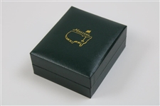 Masters Tournament Silk Dk Green Logo Cuff Links in Original Box - Made in Italy