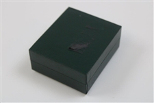 Masters Tournament Silk Dk Green Logo Cuff Links in Original Box - Made in Italy