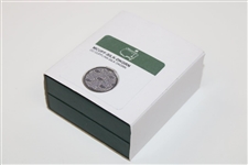 Masters Tournament Silk Dk Green Logo Cuff Links in Original Box - Made in Italy