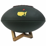 Masters Tournament Green Leather Football with Wood Stand in Bag
