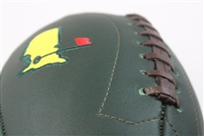 Masters Tournament Green Leather Football with Wood Stand in Bag
