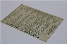 Circa 1878 Huntley & Palmers Reading & London Biscuits Card 