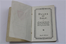 1933 'Rules Of Golf As Approved By The Royal & Ancient Golf Club Of St. Andrews' 