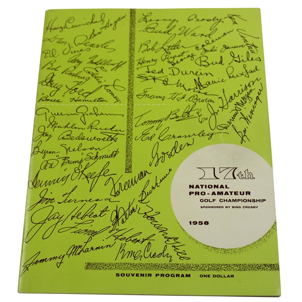 1958 National Pro-Am Championship Sponsored by Bing Crosby Program