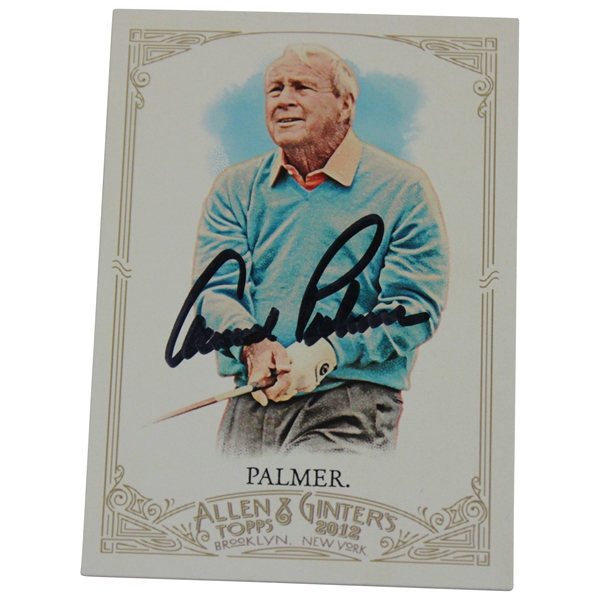 Arnold Palmer Signed 2012 Topps Allen and Ginter Golf Card JSA #P57611