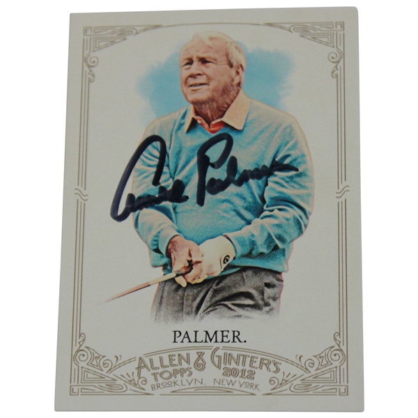Arnold Palmer Signed 2012 Topps Allen and Ginter Golf Card JSA #P57612