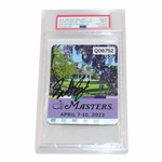 Scottie Scheffler Signed 2022 Masters SERIES Badge #Q06752 PSA Graded 9 Auto 