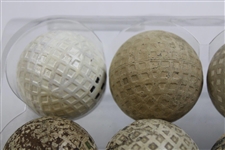 One Dozen (12) Various Vintage Mesh & other Pattern Golf Balls