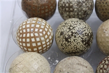 One Dozen (12) Various Vintage Mesh & other Pattern Golf Balls