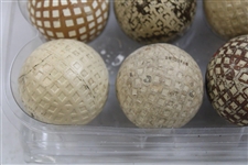 One Dozen (12) Various Vintage Mesh & other Pattern Golf Balls