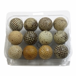 One Dozen (12) Various Vintage Mesh & other Pattern Golf Balls