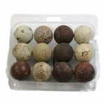 One Dozen (12) Various Vintage Mesh & other Pattern Golf Balls