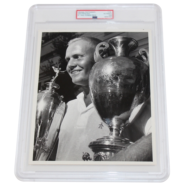 Jack Nicklaus 1959 Trans Miss. Tourney Winner St Paul Pioneer Press Photo AUTHENTIC PSA TYPE I