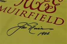 Jack Nicklaus & Gary Player Signed Muirfield Embroidered Flag w/Years Won JSA ALOA