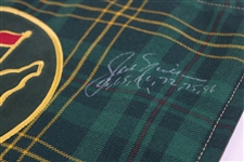 Jack Nicklaus & Gary Player Signed Ltd Ed Masters Tournament Tartan Flag w/Years Won JSA ALOA