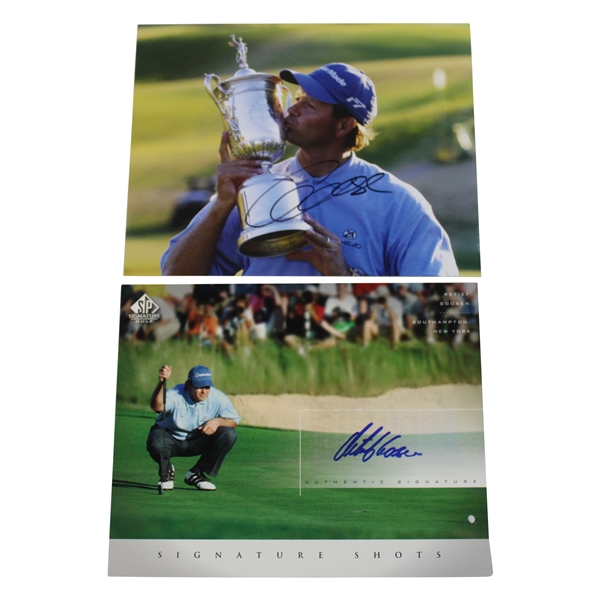 Retief Goosen Signed 2001 US Open Trophy Photo & UDA Signature Shots Card JSA ALOA