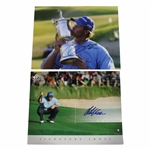 Retief Goosen Signed 2001 US Open Trophy Photo & UDA Signature Shots Card JSA ALOA