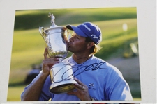 Retief Goosen Signed 2001 US Open Trophy Photo & UDA Signature Shots Card JSA ALOA