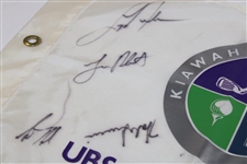 2001 Warburg Cup Flag Signed By 11 W/2 Hall Of Famers JSA ALOA