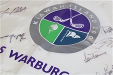 2001 Warburg Cup Flag Signed By 11 W/2 Hall Of Famers JSA ALOA