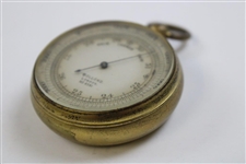 John Duncan Dunn's Personal Dollond Pocket Barometer #6381 with 'J.D.D.-E.A.M. 1909'