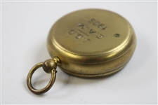 John Duncan Dunn's Personal Dollond Pocket Barometer #6381 with 'J.D.D.-E.A.M. 1909'