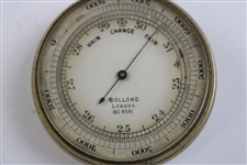 John Duncan Dunn's Personal Dollond Pocket Barometer #6381 with 'J.D.D.-E.A.M. 1909'