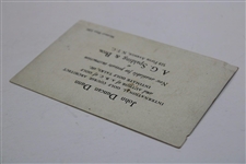 Bobby Jones Swing Sequence Golf Illustrated John Duncan Dunn Spalding Business Card