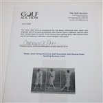 Bobby Jones Swing Sequence Golf Illustrated John Duncan Dunn Spalding Business Card