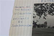 Ekwanok Golf Course Designed by John Duncan Dunn Original Photo - J.D. Dunn Collection