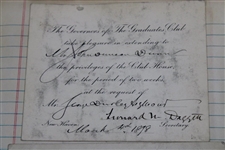 John Duncan Dunn's Personal Golf Club Membership Admission Cards