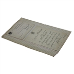 John Duncan Dunn's Personal Golf Club Membership Admission Cards