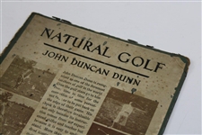 Natural Golf' by John Duncan Dunn Book Advertising Card - J.D.D. Collection