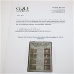 Natural Golf' by John Duncan Dunn Book Advertising Card - J.D.D. Collection