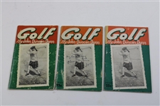 Three (3) 1941 'Golf' by John Duncan Dunn Booklets Inc. Last Copy - J.D.D. Collection